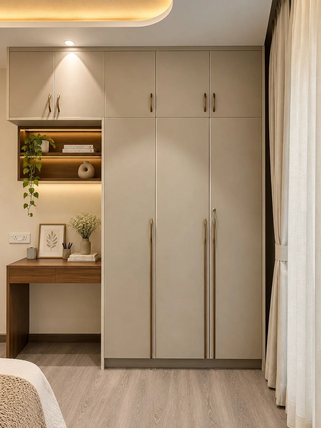 Built-in bedroom wardrobe and dressing space